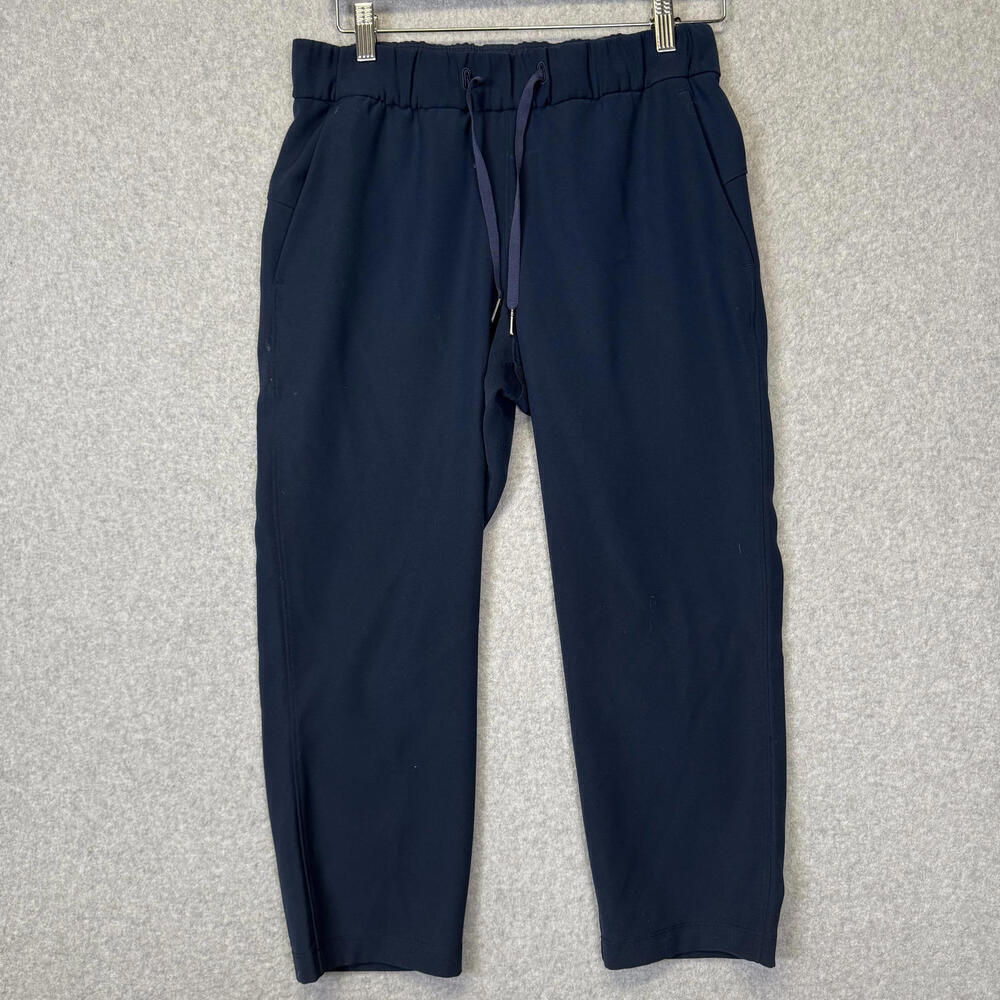Lululemon Lulu Women's Size 6 Navy Blue On the Fly Cropped Leggings Pants